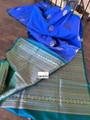 Pure Silk Kanjivaram - Green Blue