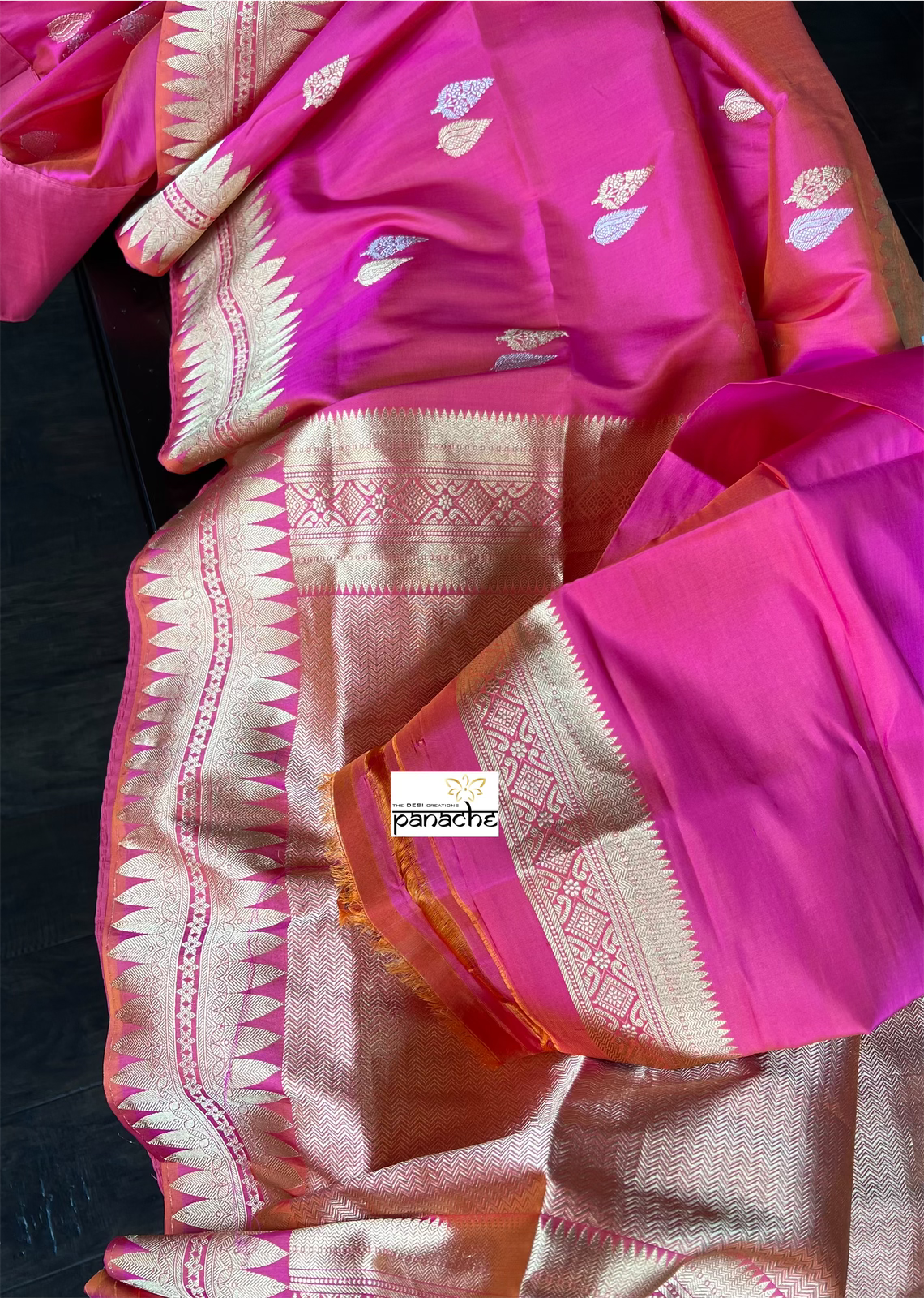 Pure Silk Kadwa Banarasi - Pink Dual Shaded