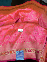 Pure Silk Banarasi - Shot Pink Tilfi