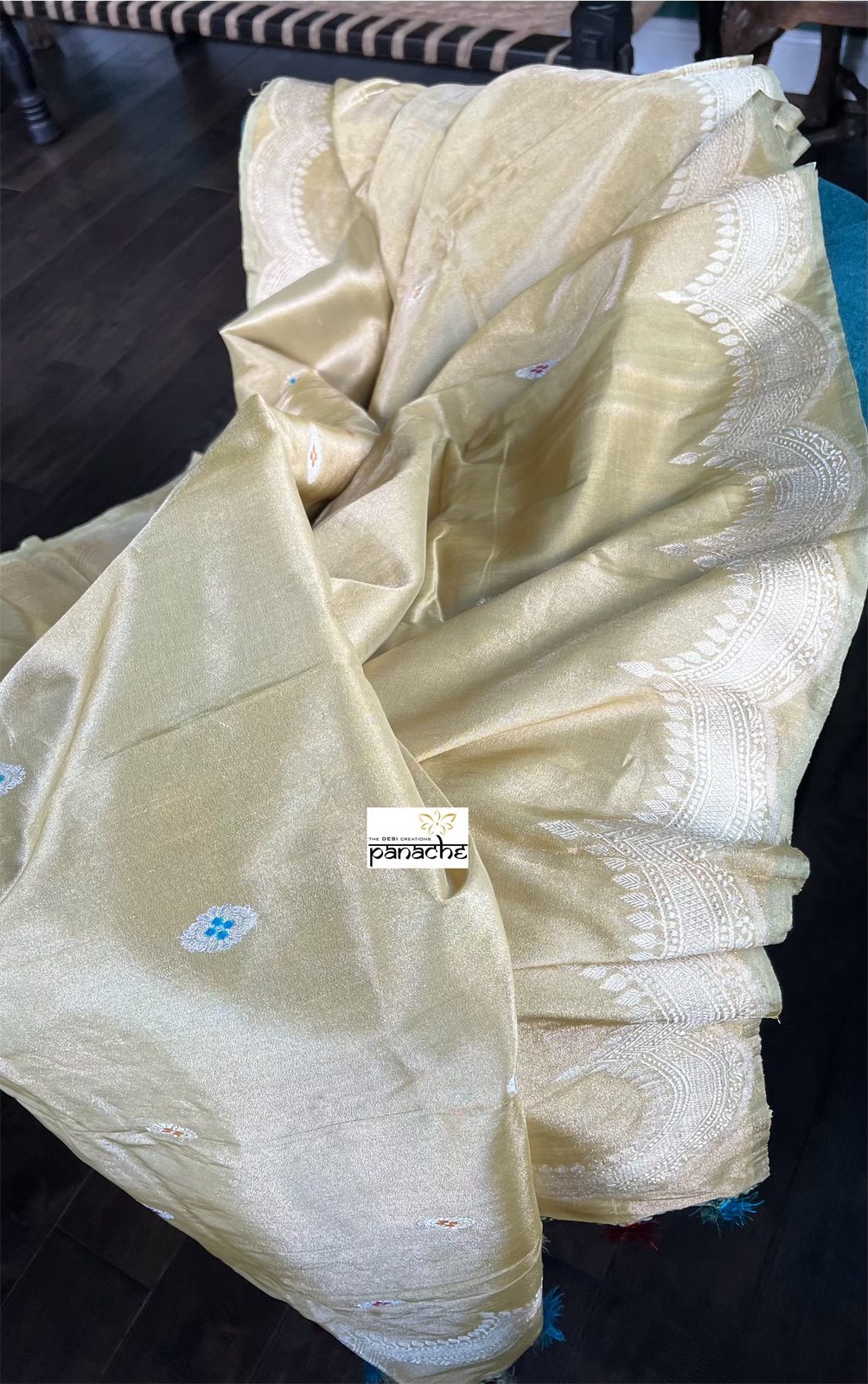 Pure Tissue Silk Banarasi - Greenish Yellow