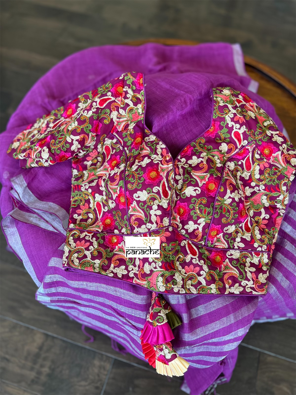 Linen Handloom - Purple Woven