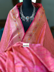 Pure Silk Banarasi - Shot Pink Tilfi