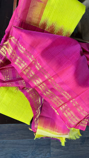 Gadwal Sico- Lime Green Magenta