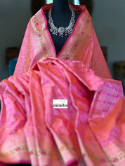 Pure Silk Banarasi - Shot Pink Tilfi