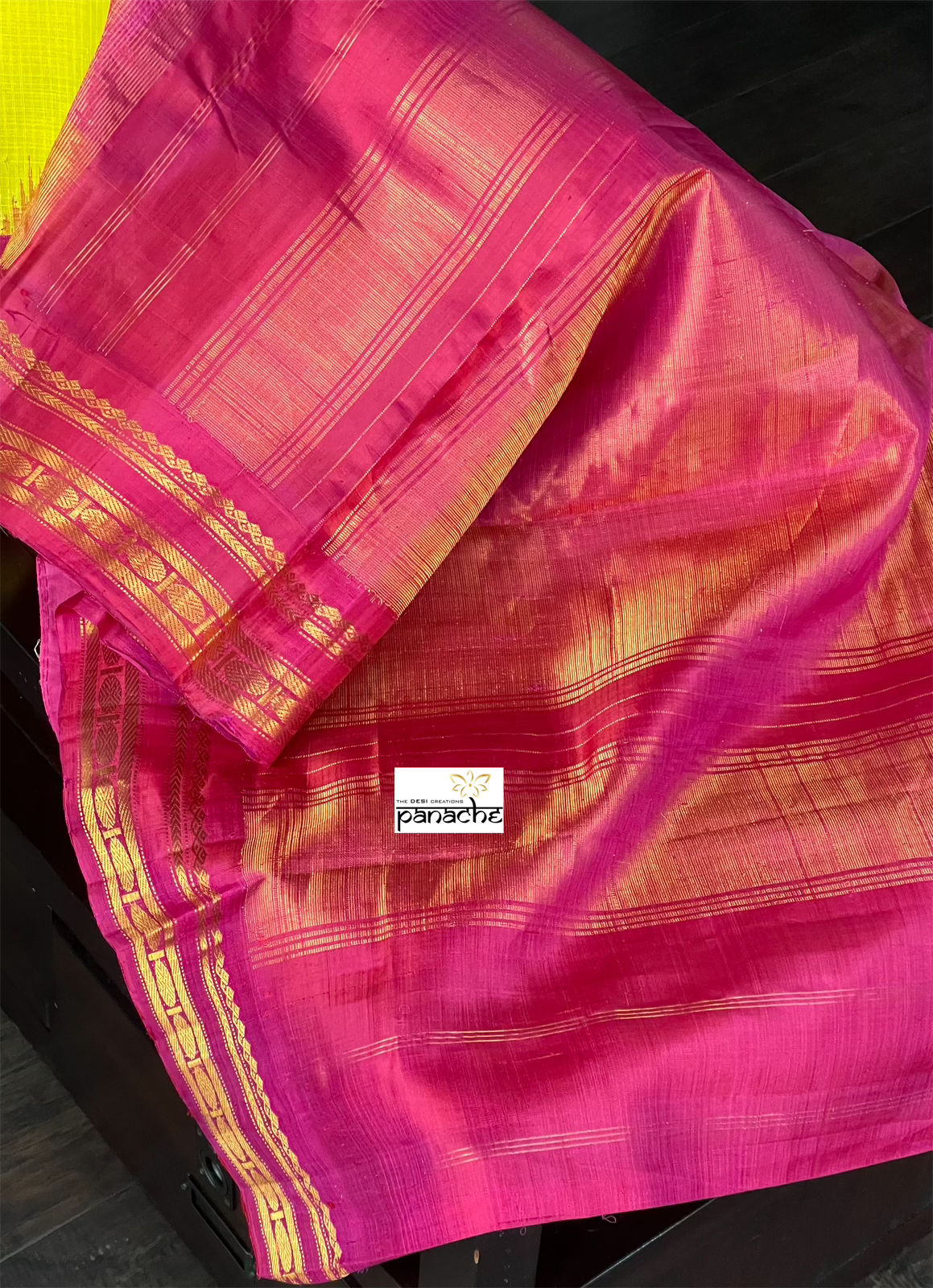 Gadwal Sico- Lime Green Magenta