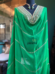 Designer Pure Georgette - Emerald Green