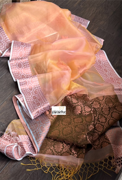 Tissue Muslin Silk - Peach Orange