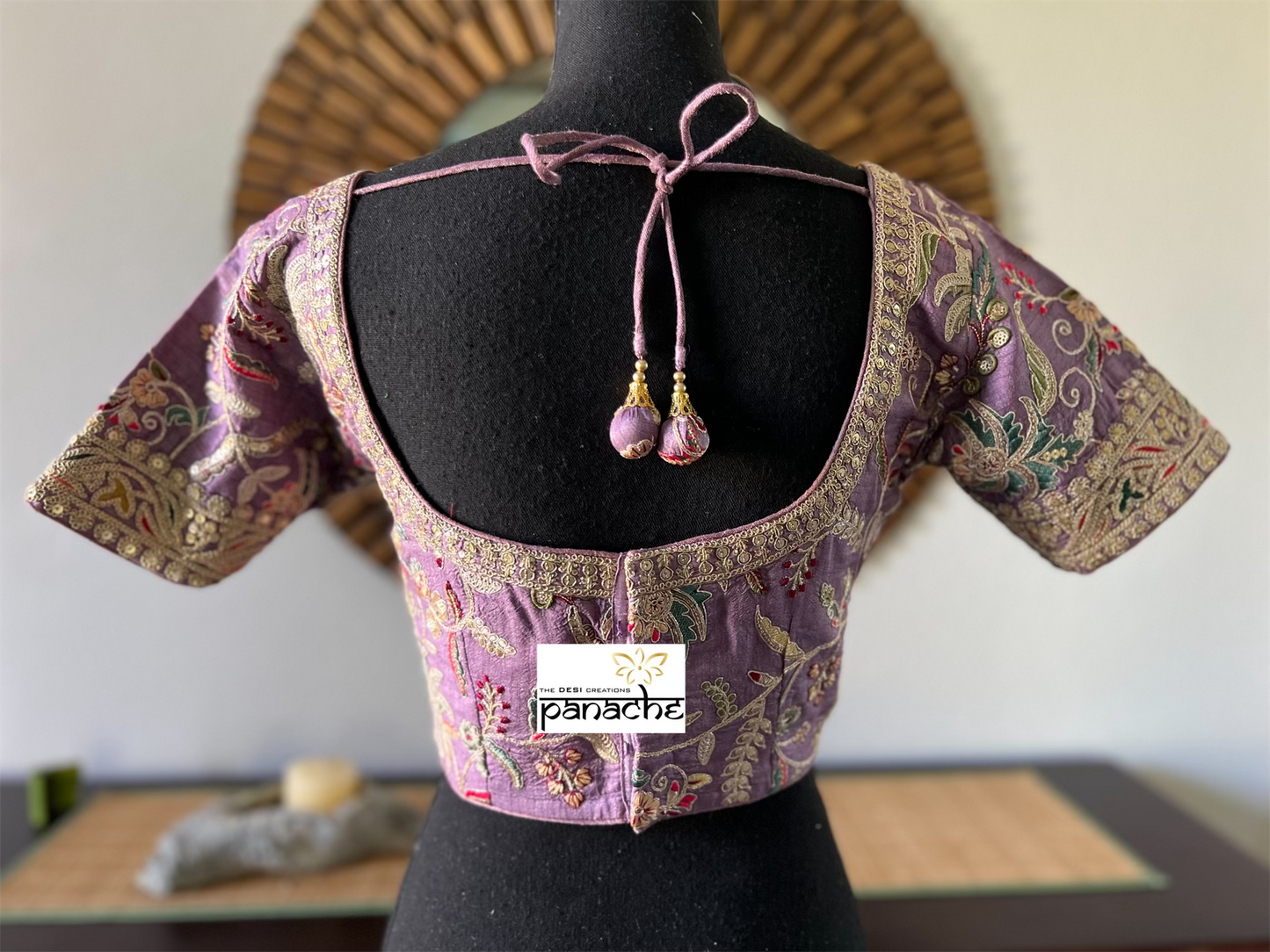 Designer Saree Blouse Pair - Lilac