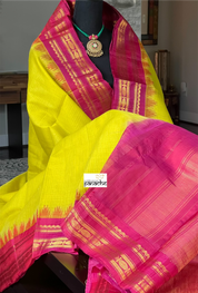 Gadwal Sico- Lime Green Magenta