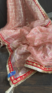 Designer Organza Sequin - Blush Pink