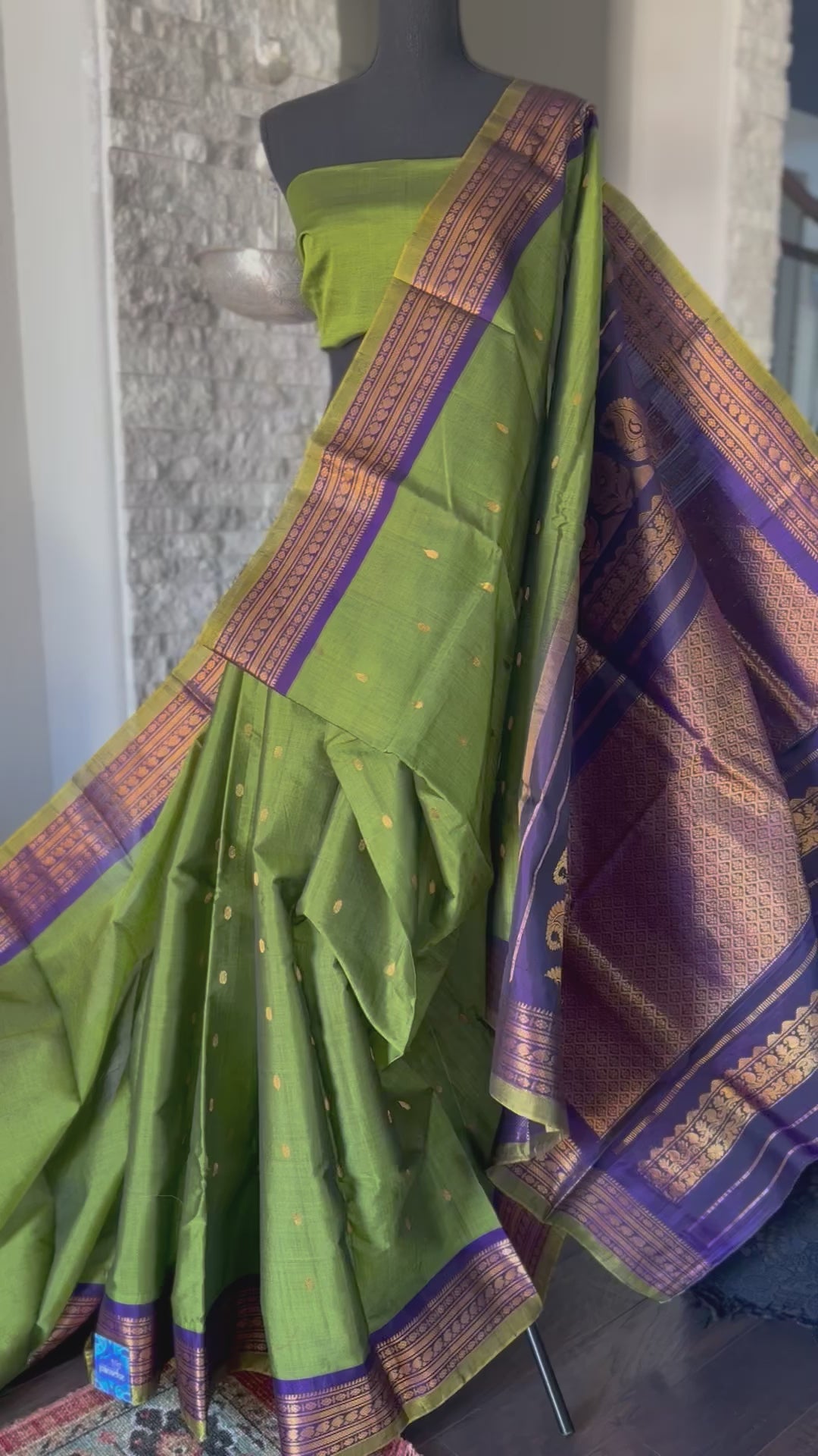 Gadwal SICO - Henna Green Purple