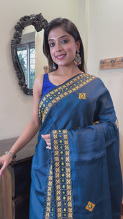 Soft Silk Kutch Embroidered - Blue