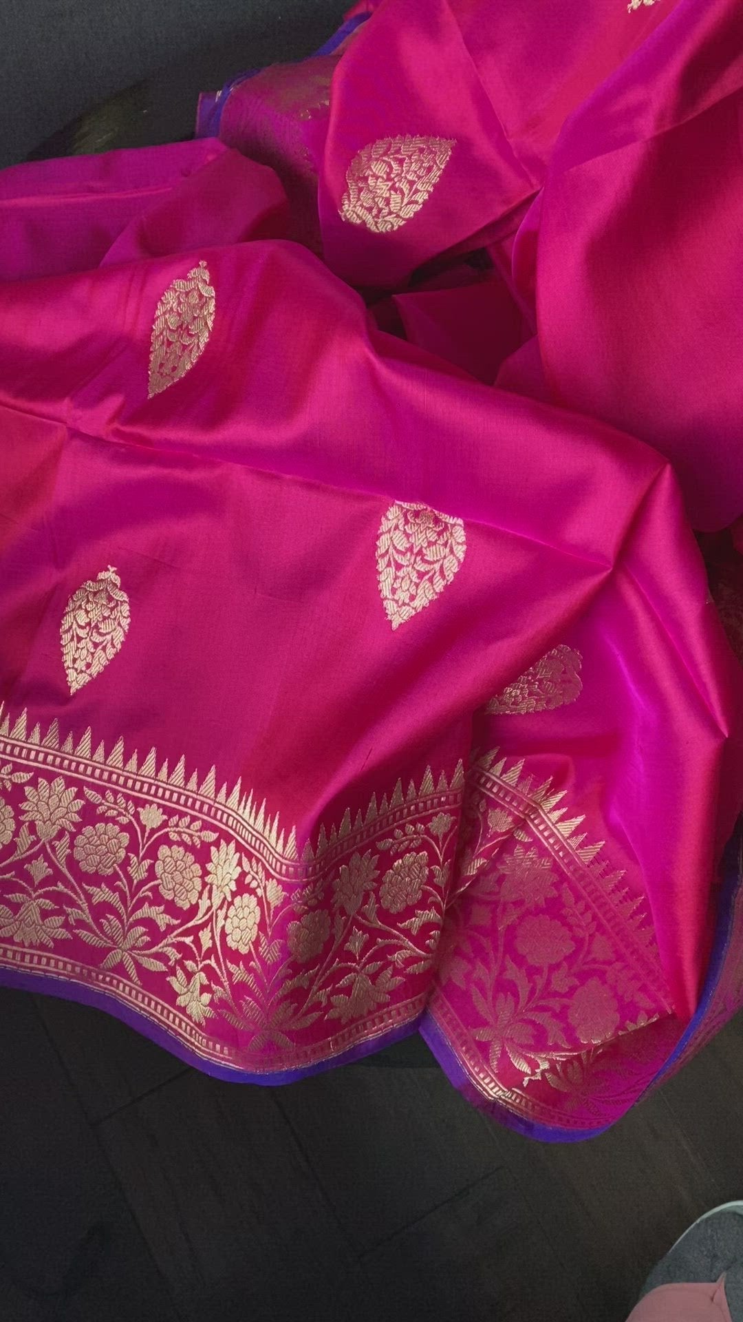 Katan Silk Banarasi - Magenta Purple