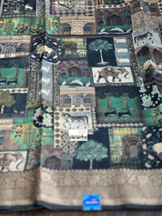 Heritage Silk Banarasi - Black Sea Green