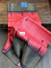 Pure Tussar Silk - Tomato Pink