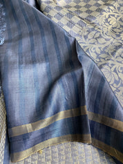 Tussar Silk - Steel Grey Woven