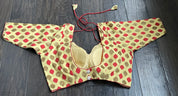Designer Blouse - Ochre Yellow Red