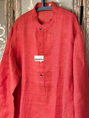Long Kurta Men - Coral Orange XL 42