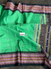Pure Cotton Bomkai - Green Black