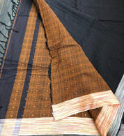 Pure Khadi Handloom - Black Brown Woven