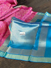Tussar Silk - Magenta Pink Resham Woven