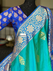 Designer Blouse - Royal Blue Paisley