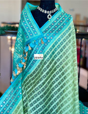 Organza Silk Banarasi - Pista Green Firozi