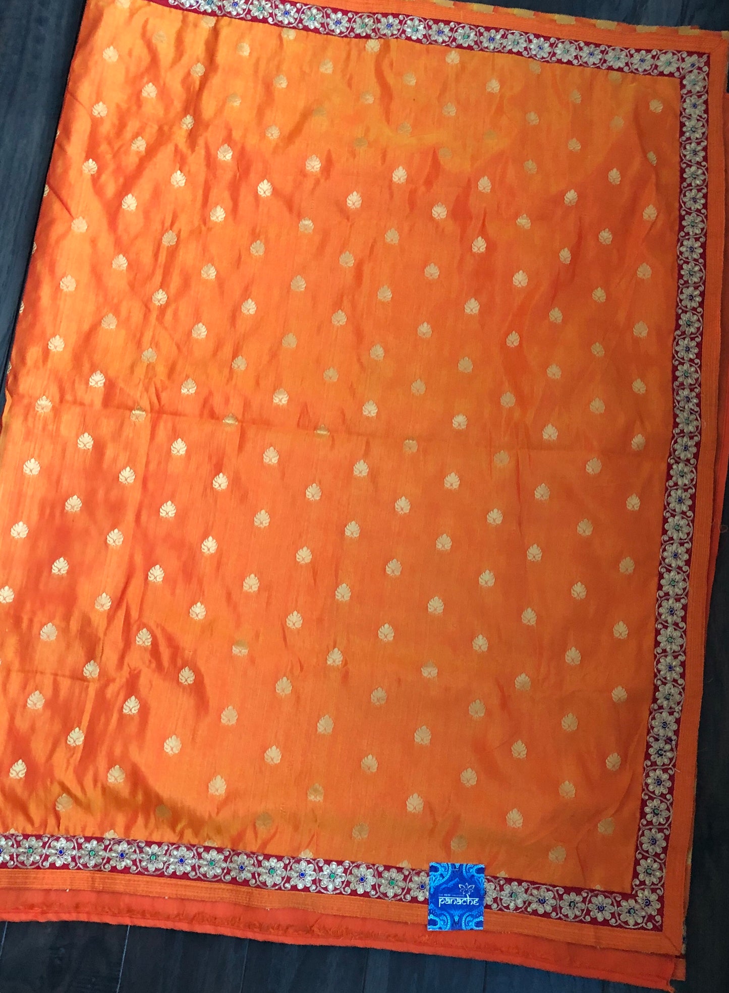 Designer Saree - Soft Silk Benarasi Orange