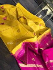 Silk Kanjivaram - Yellow Pink