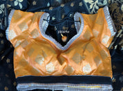 Designer Blouse - Bright Yellow Diamond Motif