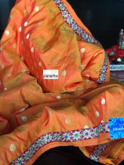 Designer Saree - Soft Silk Benarasi Orange