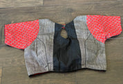 Designer Blouse - Black Red Grey