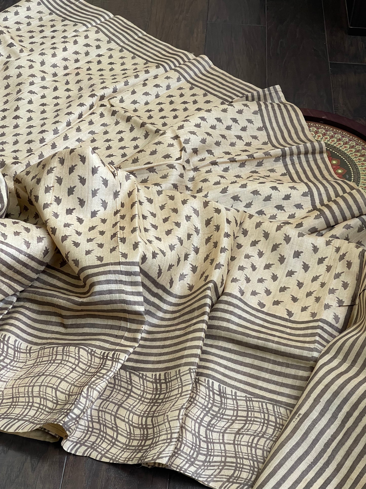 Pure Gicha Tussar Silk - Tan Beige