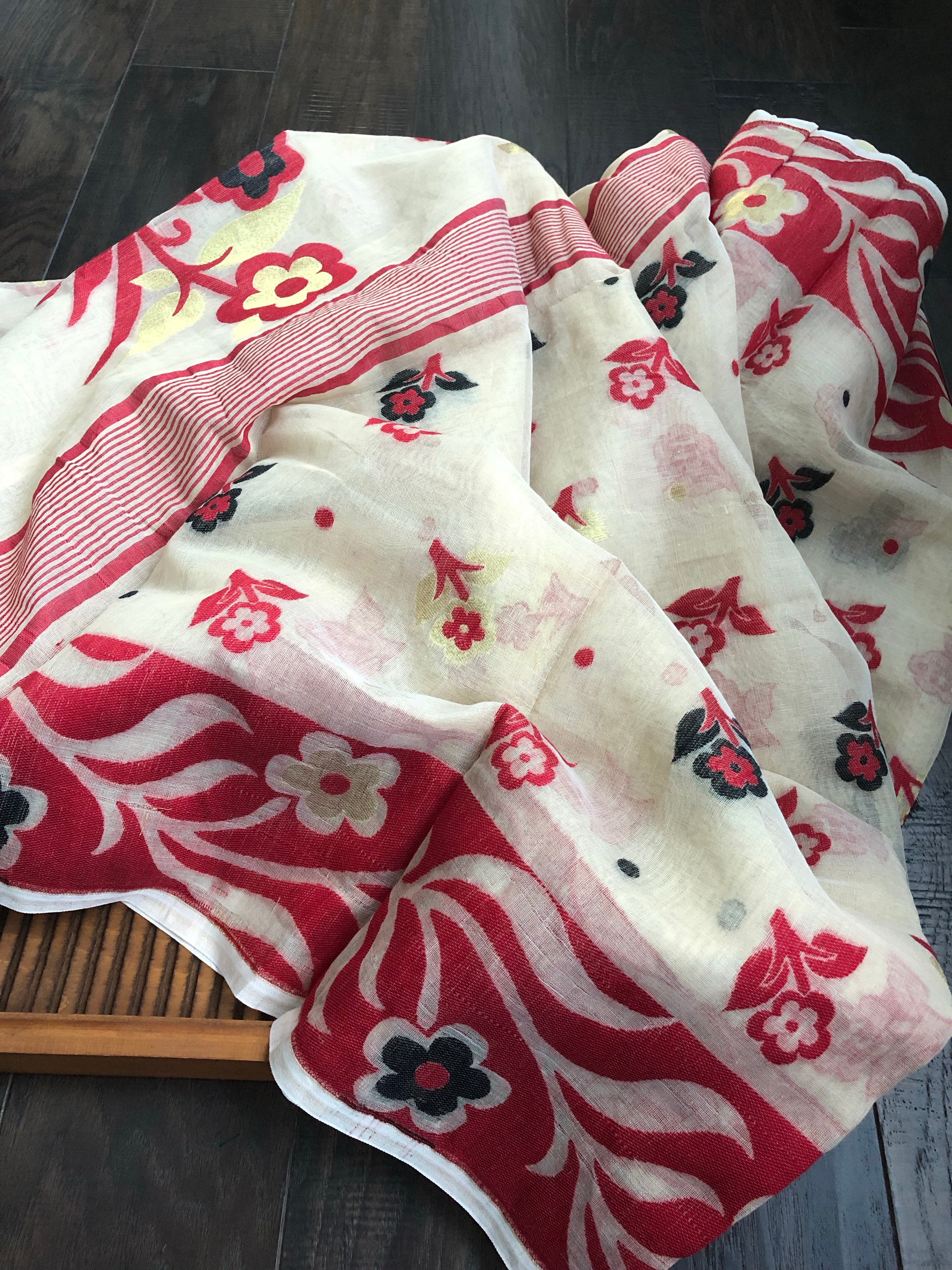 Jamdaani Soft - Beige Black Red
