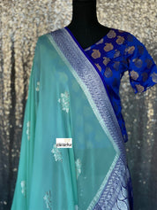 Designer Blouse - Royal Blue Paisley