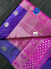 Katan Silk Banarasi - Purple Magenta