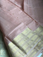 Pure Chanderi Silk - Light Pink Eknalya woven