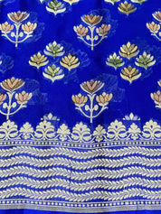 Khaddi Georgette Banarasi - Royal Blue Meenakari