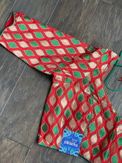 Designer Blouse - Red Green