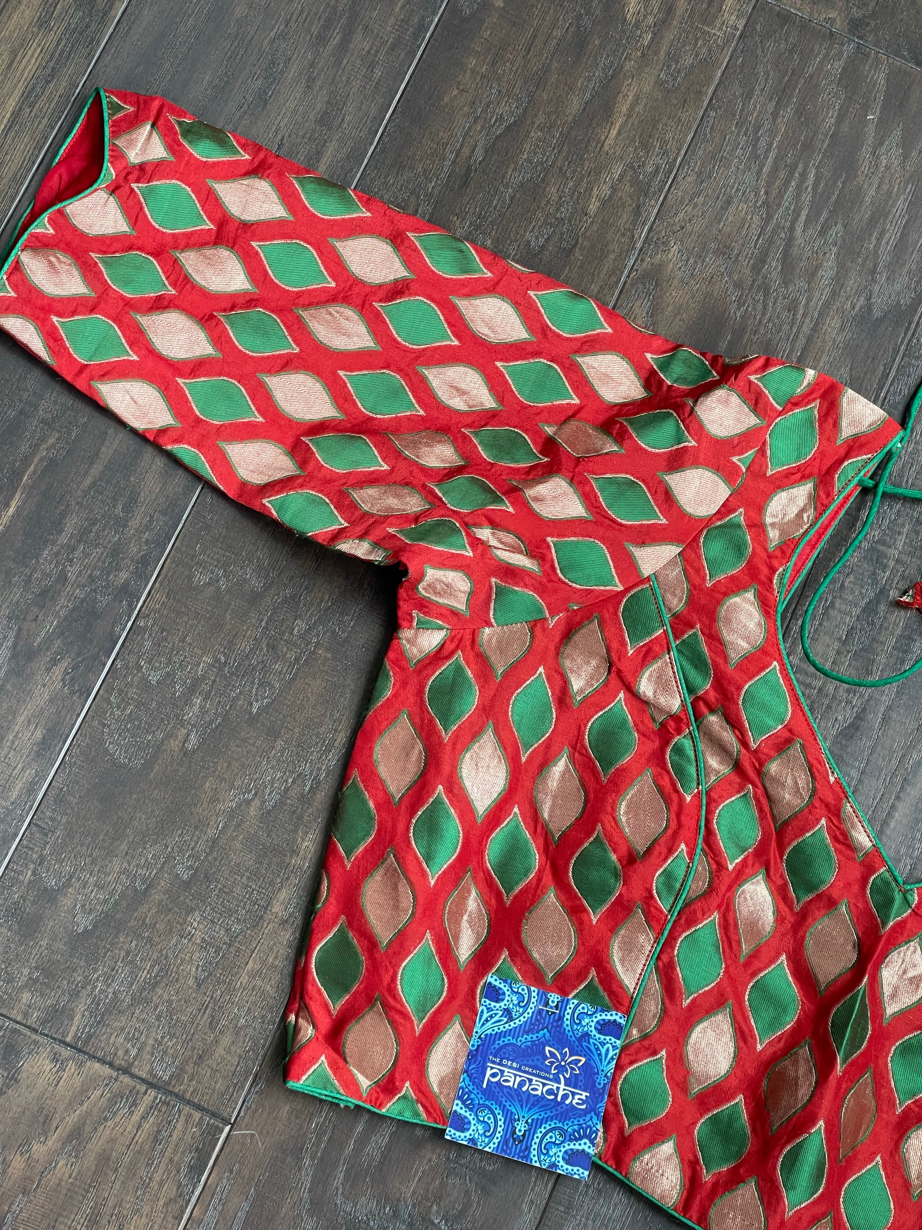 Designer Blouse - Red Green