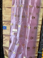 Pure Chanderi Silk - Light Baby Pink Eknaliya Woven