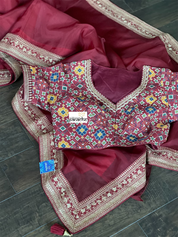 Designer Saree Blouse Pair - Maroon