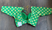 Designer Blouse - Green Zari woven