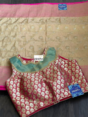 Designer Blouse - Raspberry Pink Meenakari