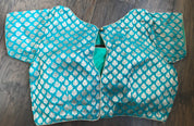 Designer Blouse - Rama Green Brocade