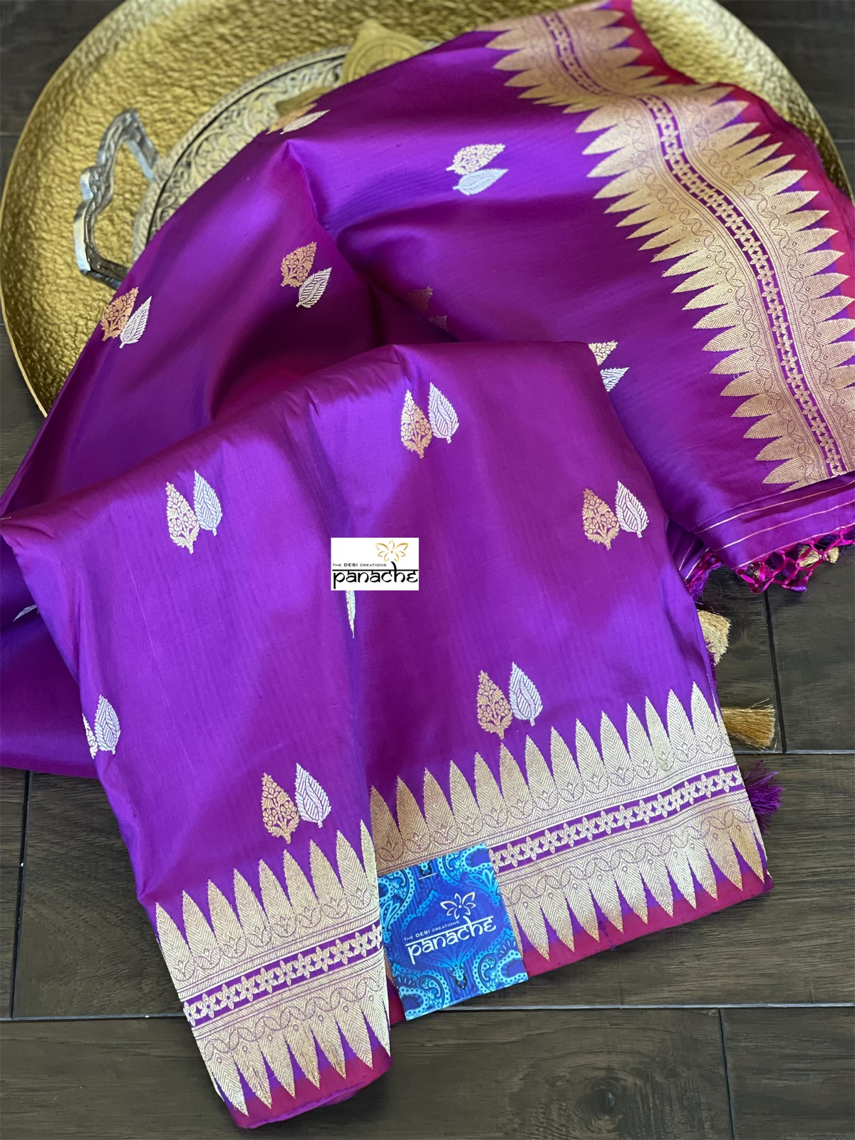 Pure Silk Kadwa Banarasi - Purple