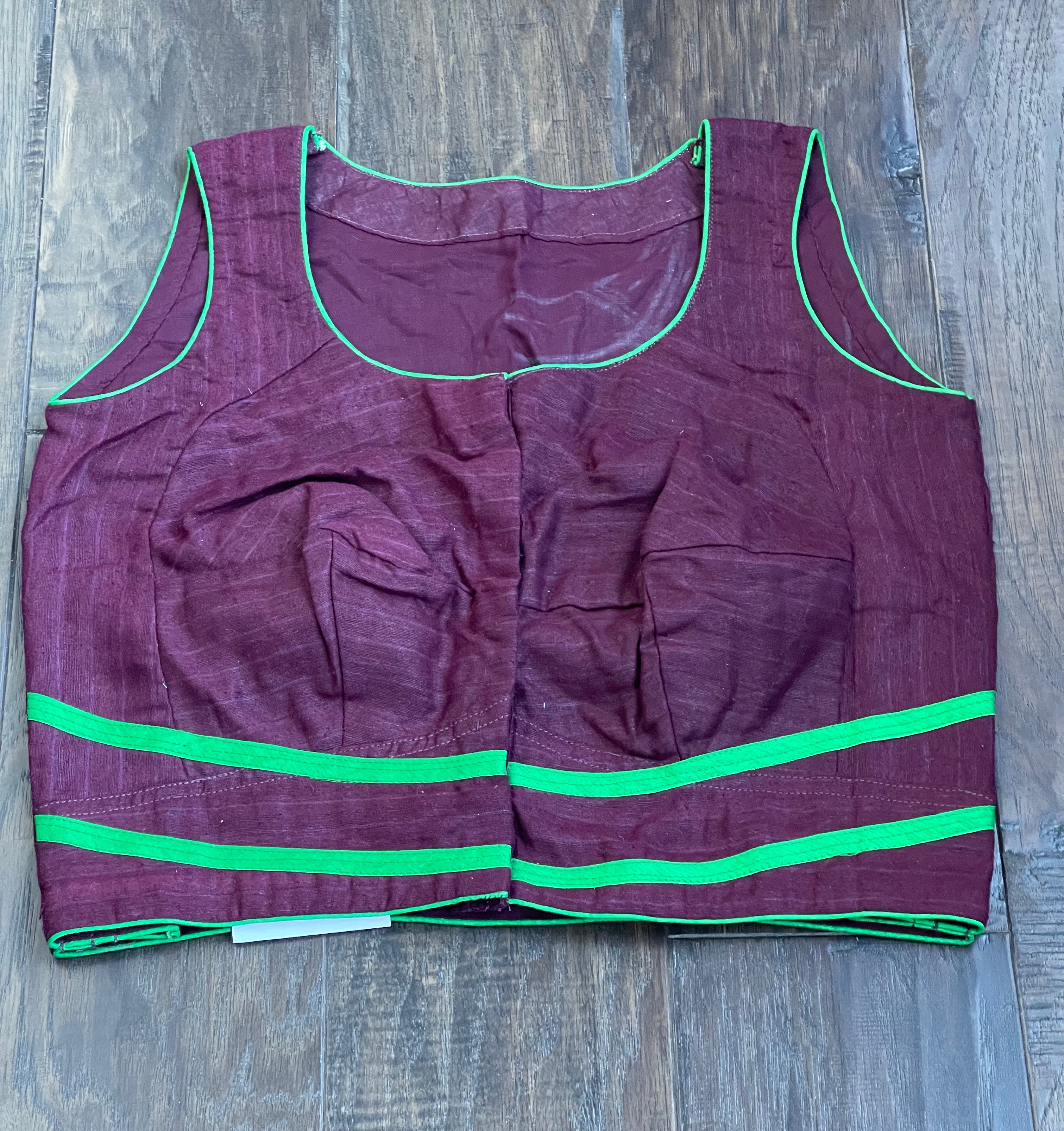 Designer Blouse - Maroon Green