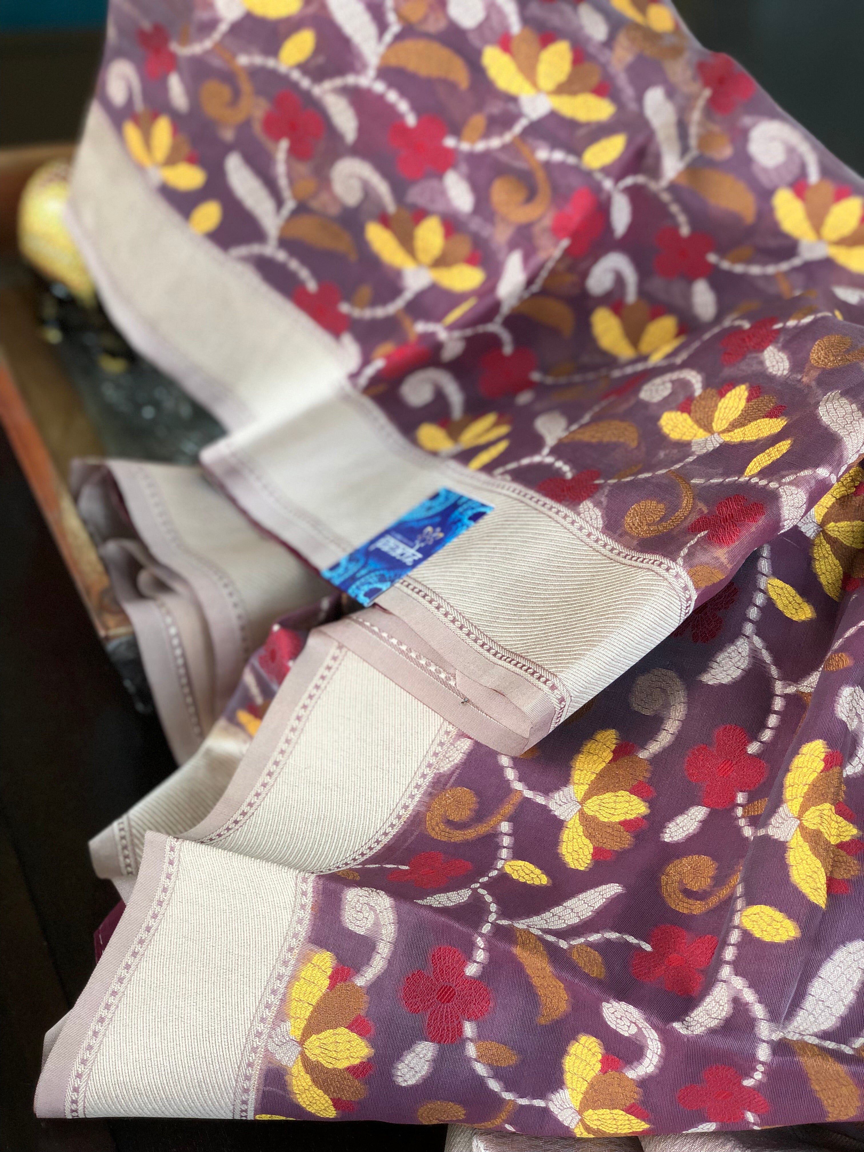 Kora Kantha Woven - Mauve