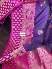 Katan Silk Banarasi - Purple Magenta