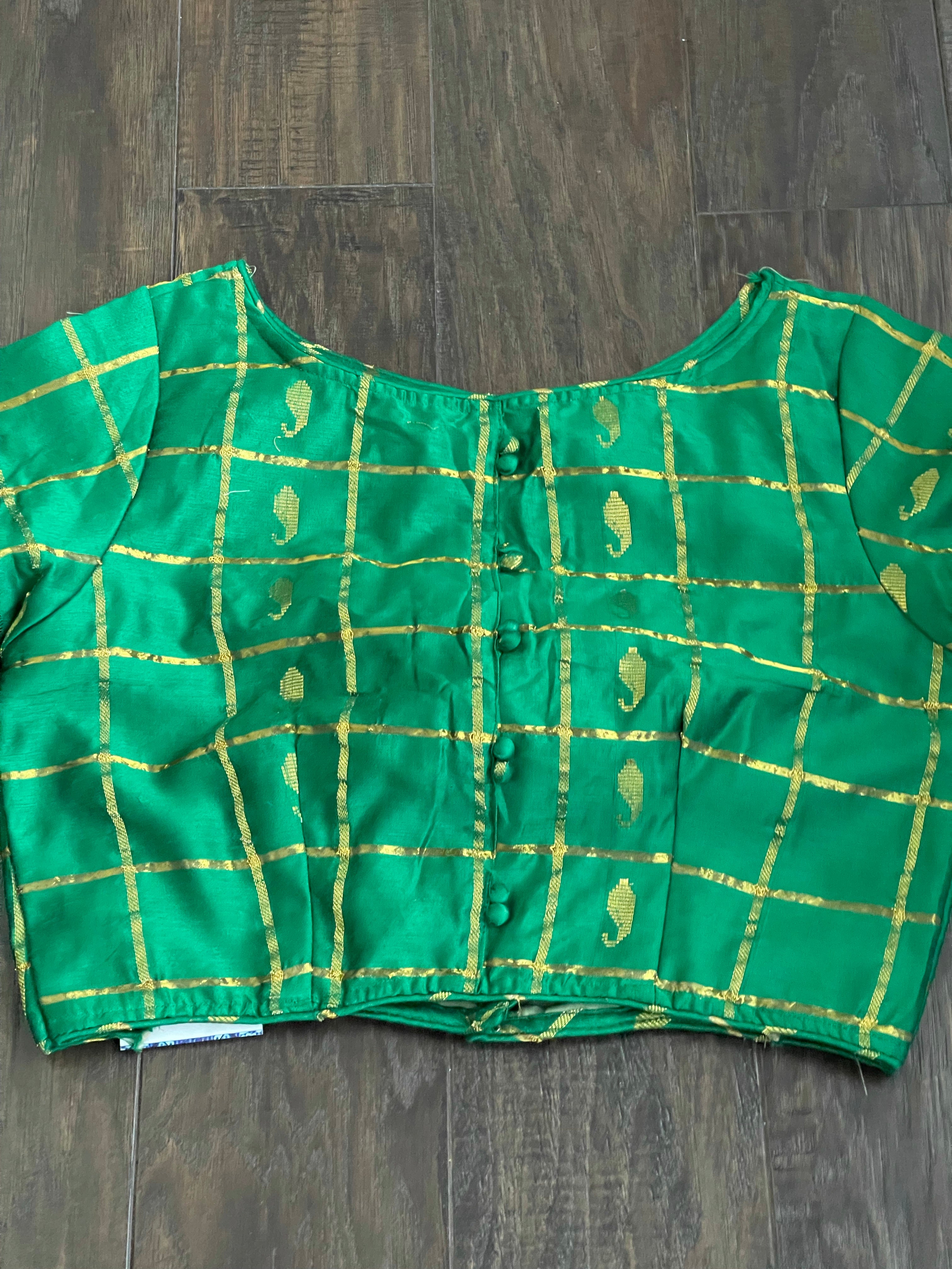 Designer Blouse - Dark Green